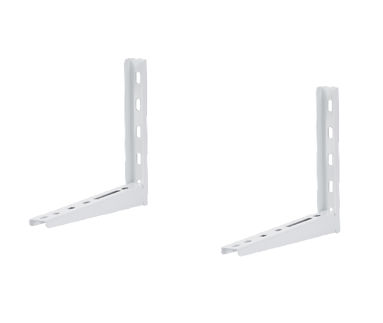 Stainless steel corner L brackets with multiple mounting holes, pair