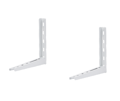 Stainless steel corner L brackets with multiple mounting holes, pair