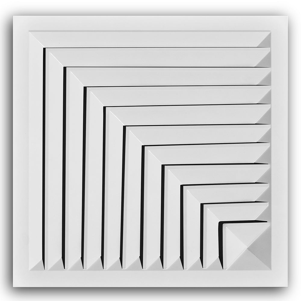 Triangular Louvre Ceiling Diffuser 2 Way Louvre Face Diffuser Corner – LIMS HVAC NZ